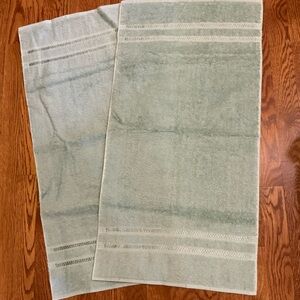 Vintage Classic Traditions Egyptian Cotton Set 2 Sea Gren 16 X 30 ea NOS USA